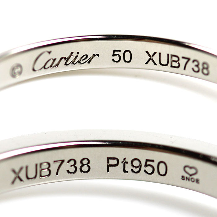 カルティエ バレリーナ カーブ Pt950 プラチナ ダイヤモンドリング 50号