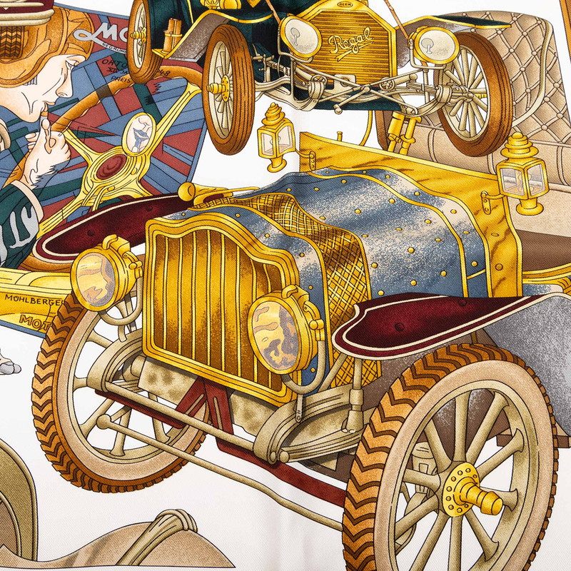 エルメス Automobile シルク大判スカーフ