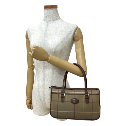 バーバリーズ キャンバス レザー ハンドバッグ