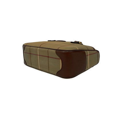 バーバリーズ キャンバス レザー ハンドバッグ