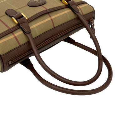 バーバリーズ キャンバス レザー ハンドバッグ