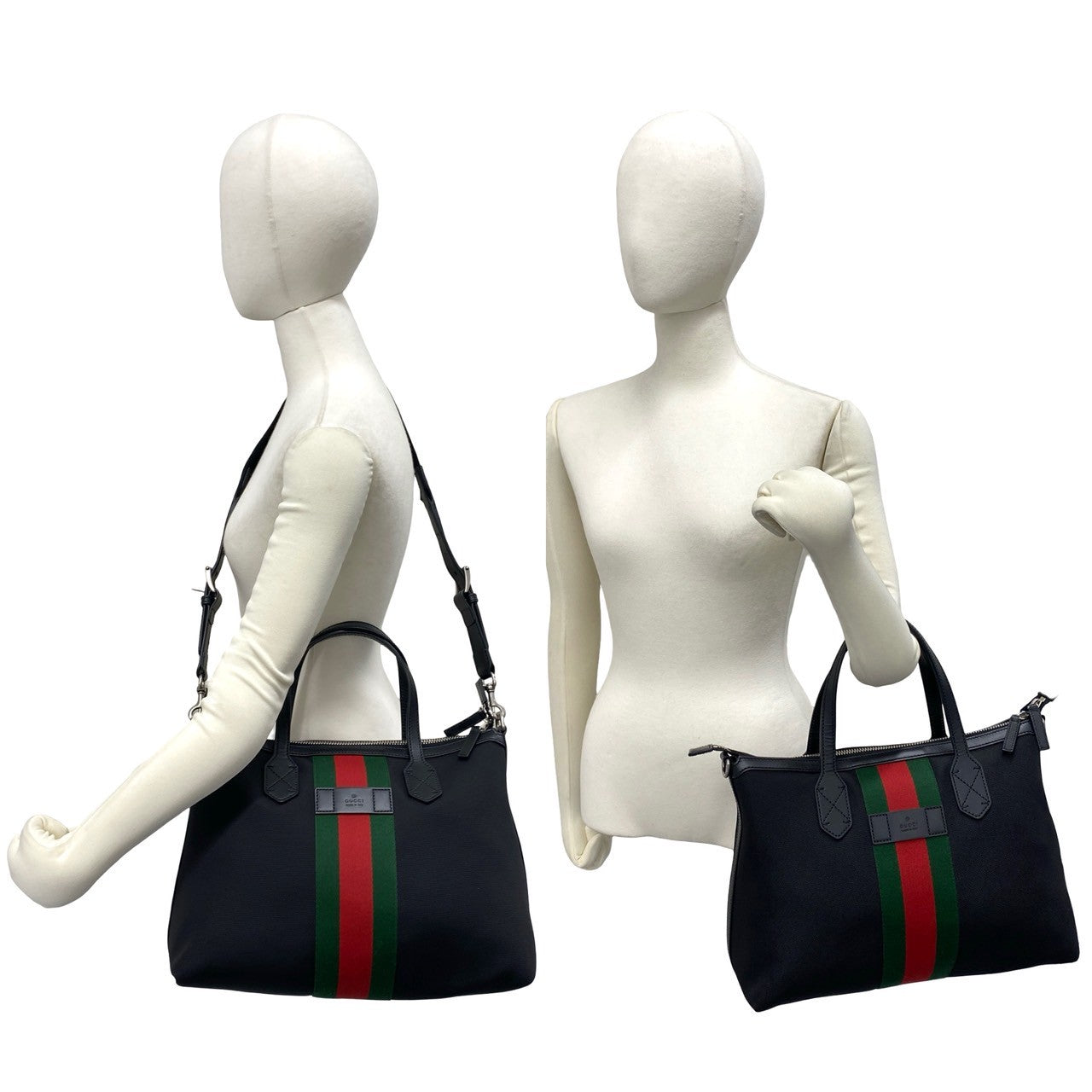 グッチ ナイロンレザー2wayショルダーバッグ
