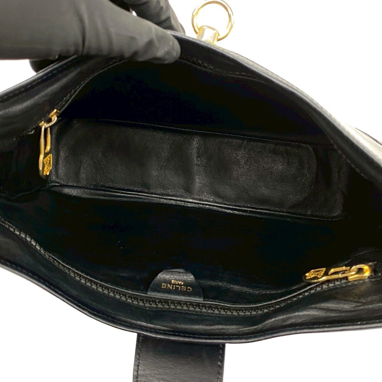 セリーヌ カーフショルダーバッグ