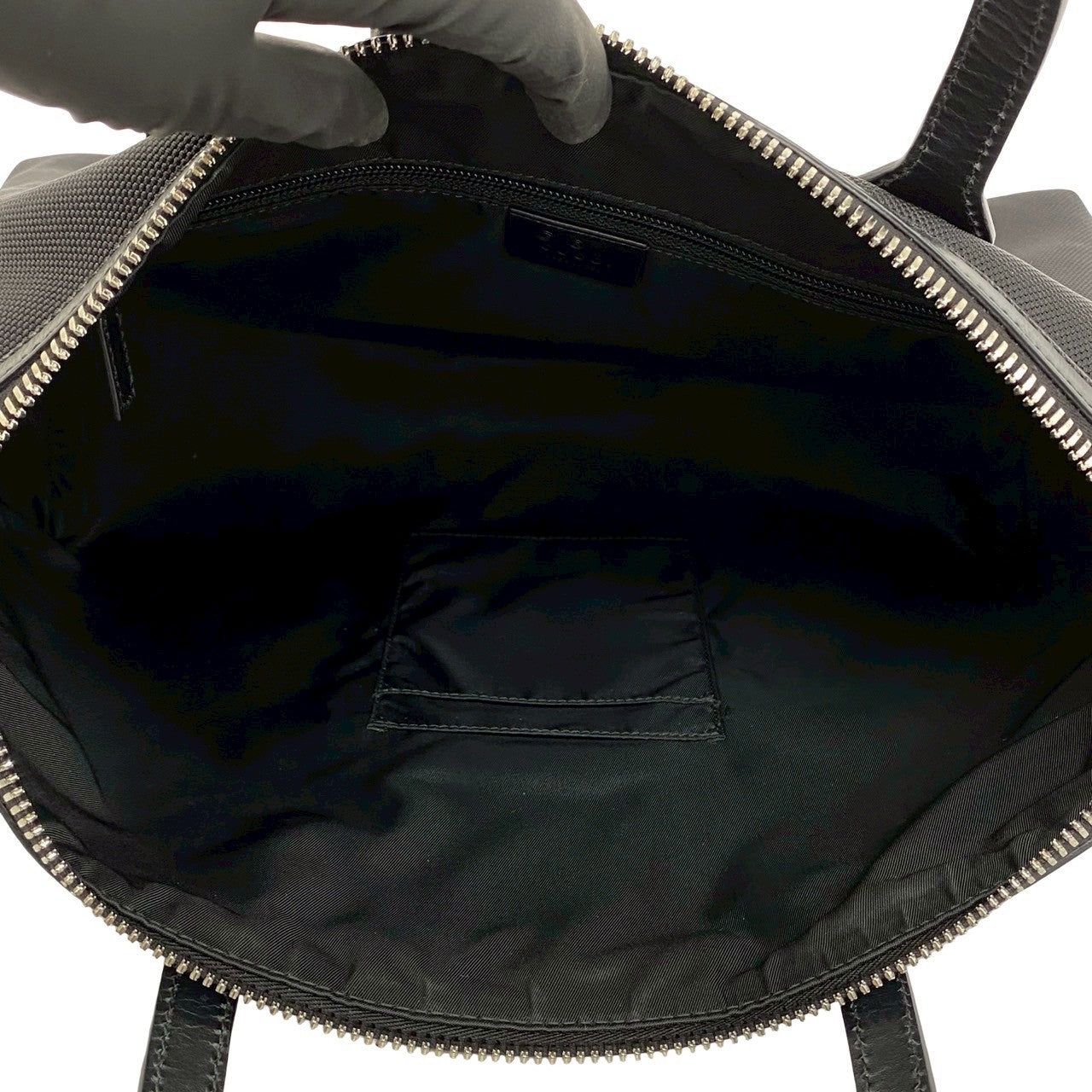 グッチ ナイロンレザー2wayショルダーバッグ