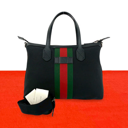 グッチ ナイロンレザー2wayショルダーバッグ