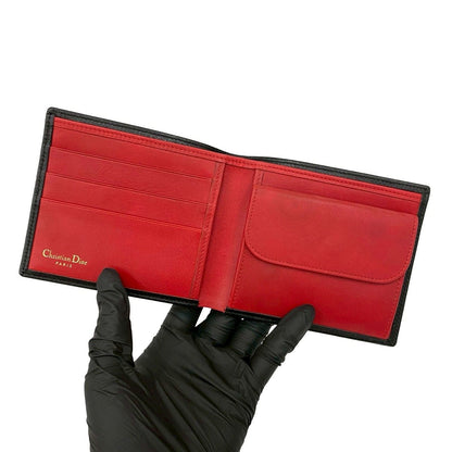 クリスチャンディオール レザー二つ折り財布