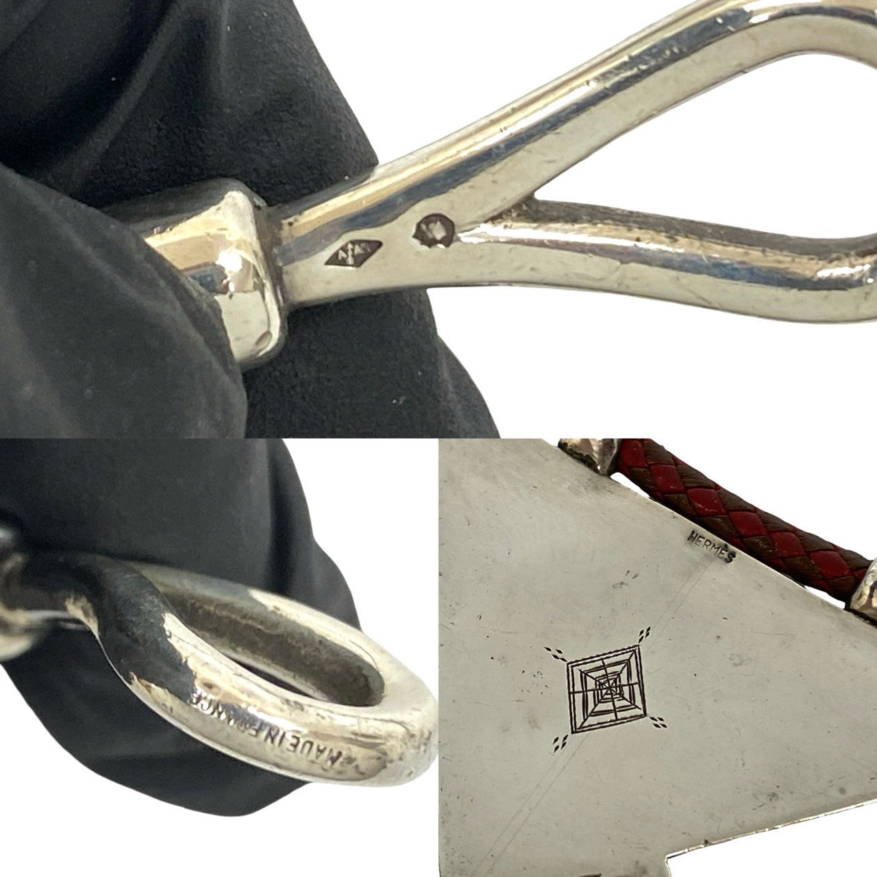 エルメス トゥアレグ シルバー 925 レザー ネックレス