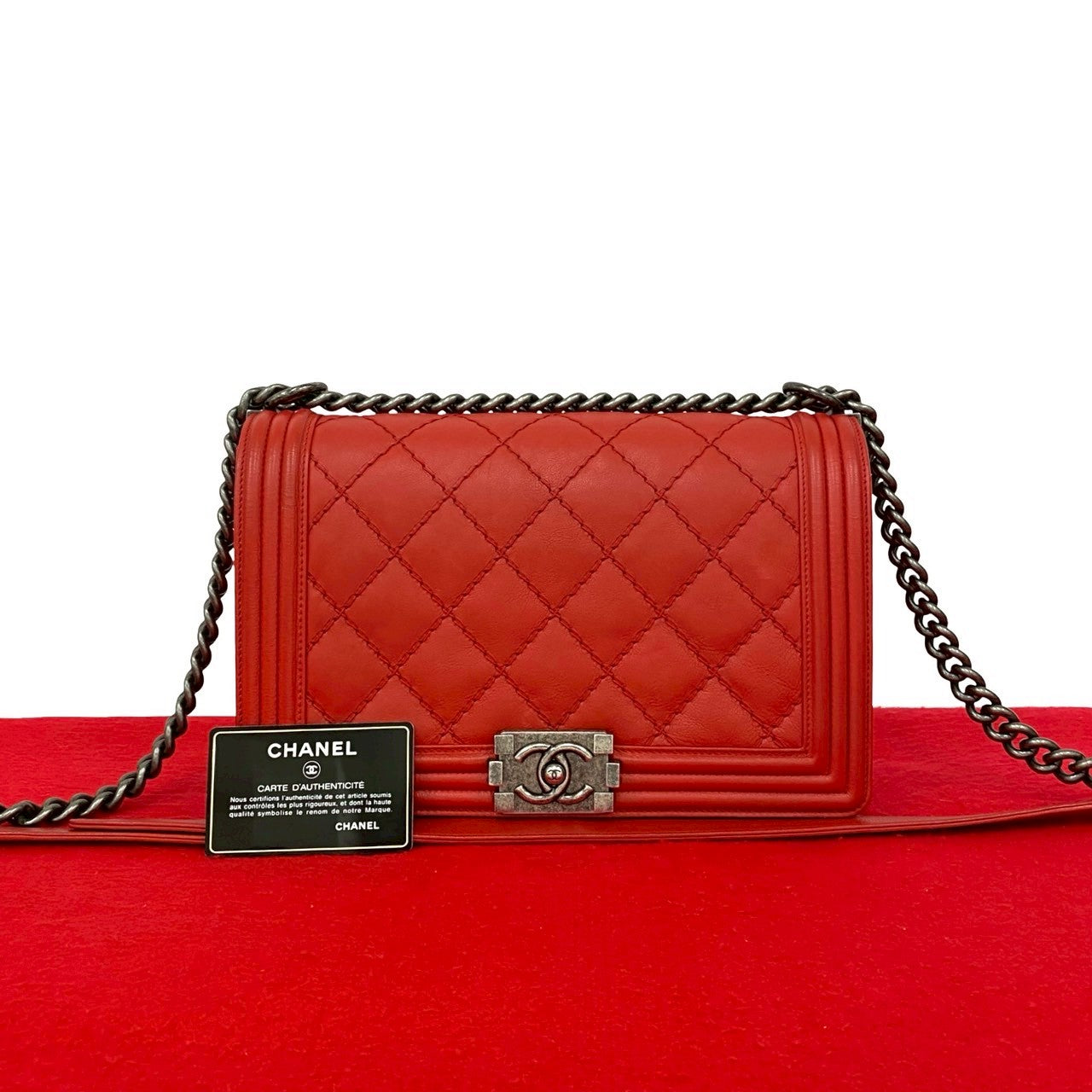 シャネル ボーイシャネル レザー ショルダーバッグ