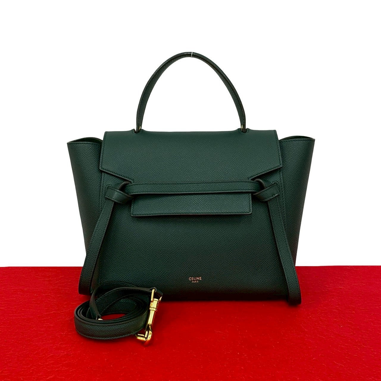 セリーヌ ベルトバッグ レザー 2wayハンドバッグ