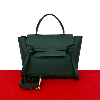 セリーヌ ベルトバッグ レザー 2wayハンドバッグ
