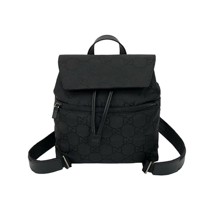 グッチ GGロゴ ナイロン レザー リュックサック