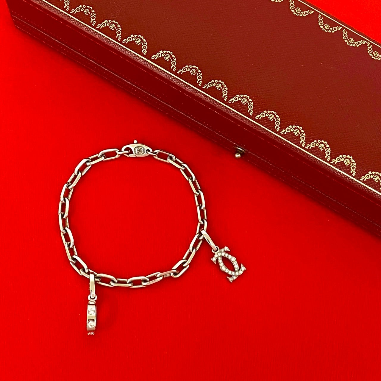 カルティエ スパルタカス Au750ホワイトゴールド ダイヤモンド ブレスレット