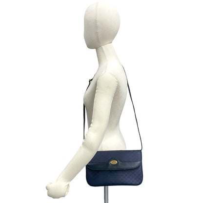グッチ マイクロGG レザー PVC ショルダーバッグ
