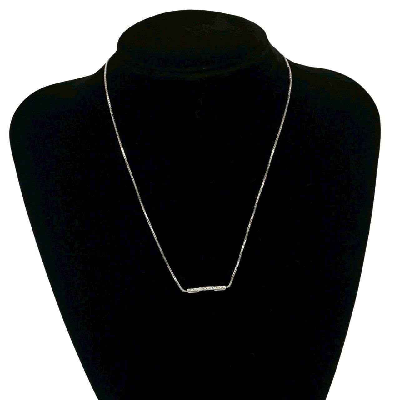 グッチ リンクトゥラブ Au750ホワイトゴールド ダイヤモンドネックレス
