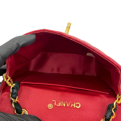 シャネル マトラッセ サテン ショルダー バッグ