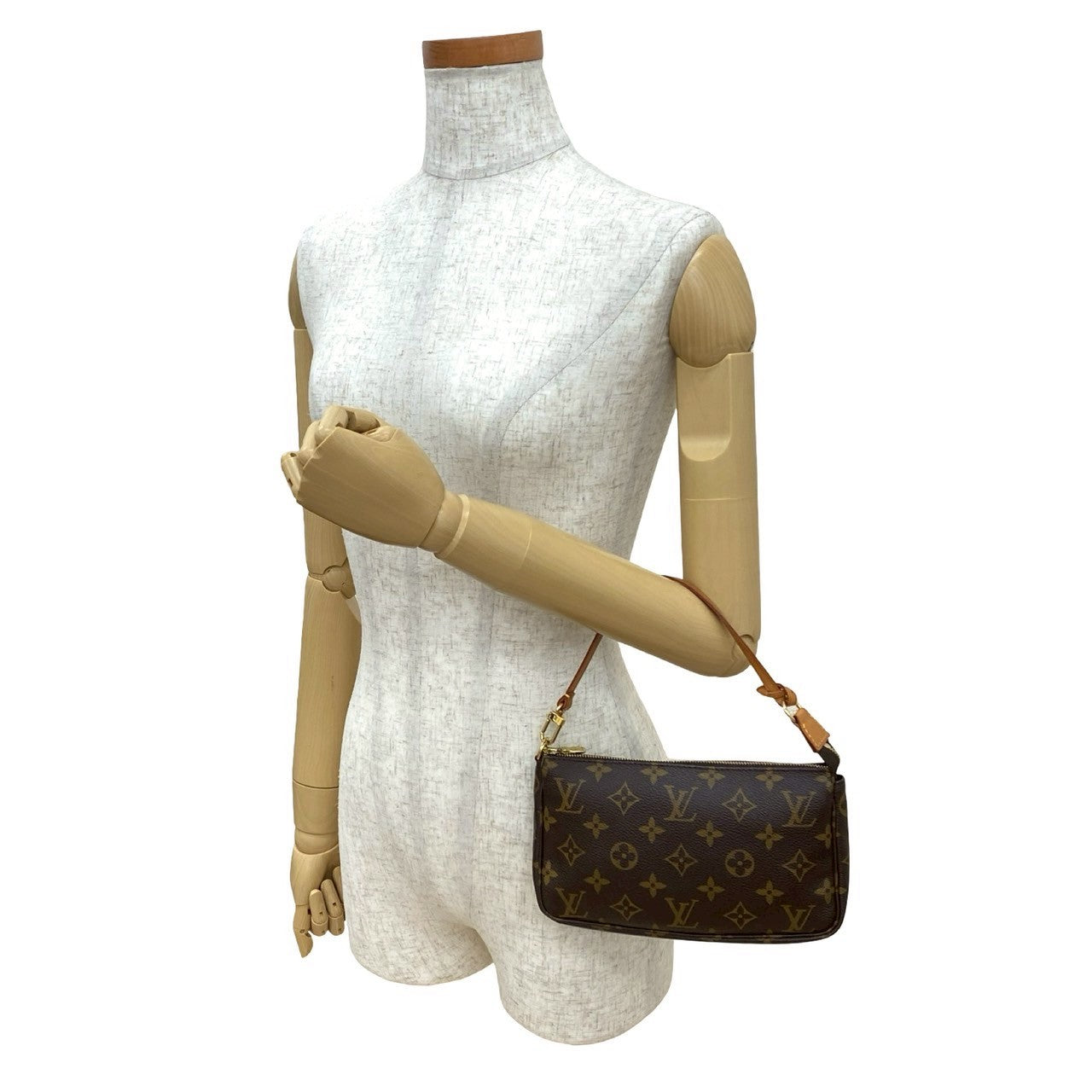 ルイ ヴィトン ポシェット アクセソワール モノグラム レザー ハンドバッグ