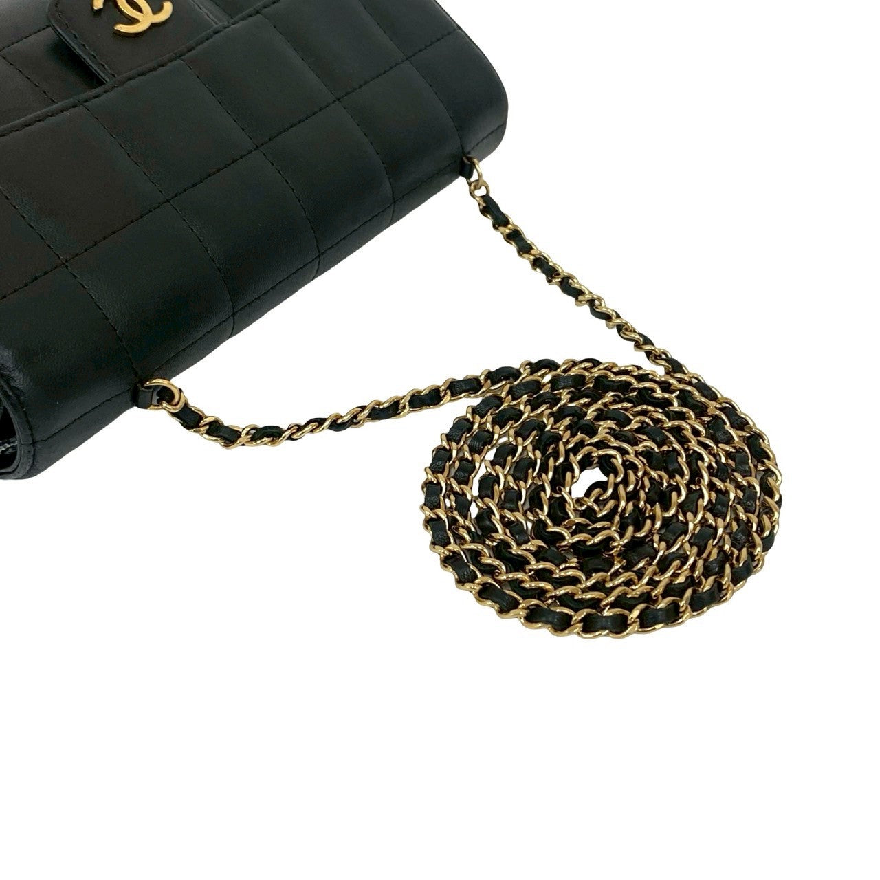 シャネル チョコバー ラムスキン ミニ ショルダー バッグ