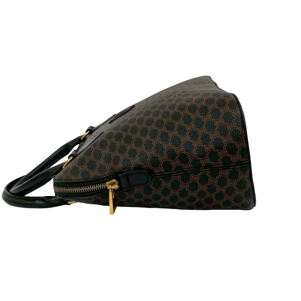 セリーヌ マカダムトリオンフ レザー ハンドバッグ