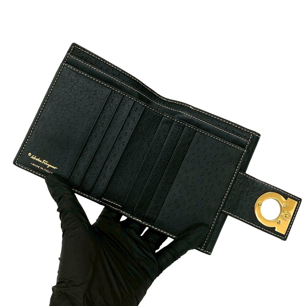 サルヴァトーレ フェラガモ レザー 二つ折り財布