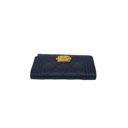 シャネル ボーイシャネル キャビアスキン カードケース