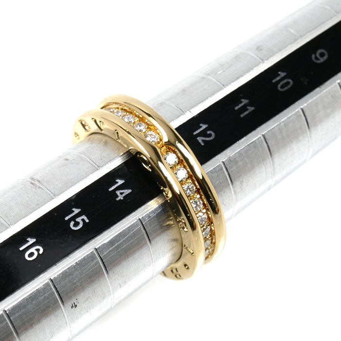 ブルガリ B-zero1 K18イエローゴールド ダイヤモンドリング 13号