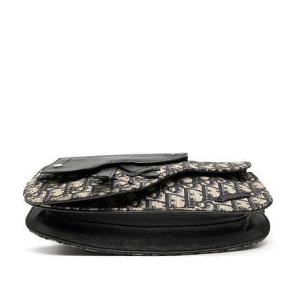 Dior サドル オブリーク キャンバス レザー 2way バッグ