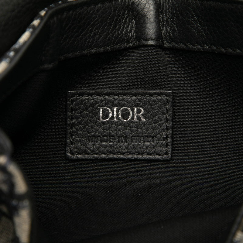 Dior サドル オブリーク キャンバス レザー 2way バッグ