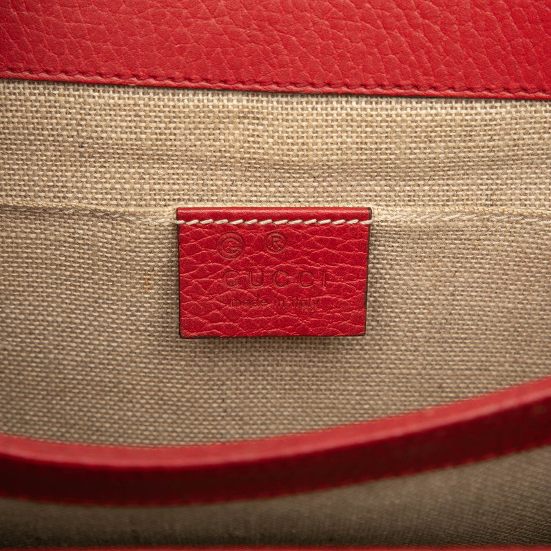 グッチ インターロッキングG レザー チェーンショルダーバッグ