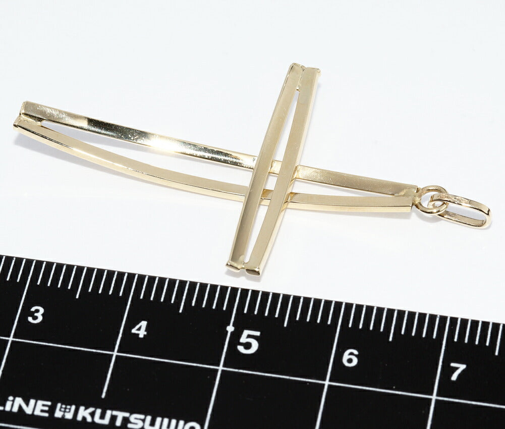 Au750クロスペンダントトップ