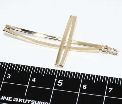 Au750クロスペンダントトップ
