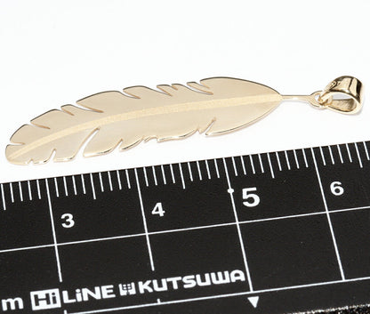 Au750 フェザー ペンダント トップ