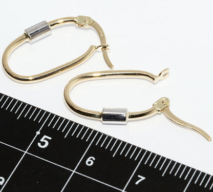 Au750イエローゴールドホワイトゴールドピアス