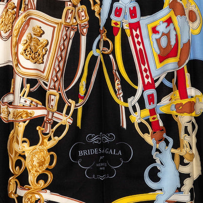 エルメス ブリッド ドゥ ガラ アップリケ ピケ140 カシミヤシルクスカーフ