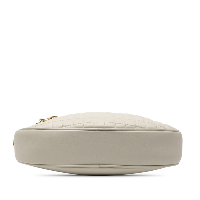 セリーヌ C チャーム レザー ショルダーバッグ