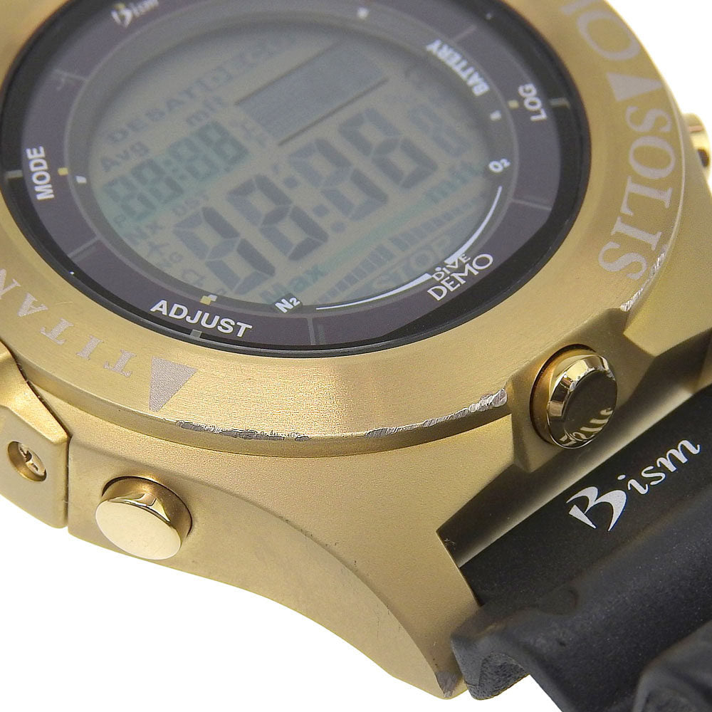 DIVE DEMO SOLIS 4GS ラバー チタン デジタル腕時計