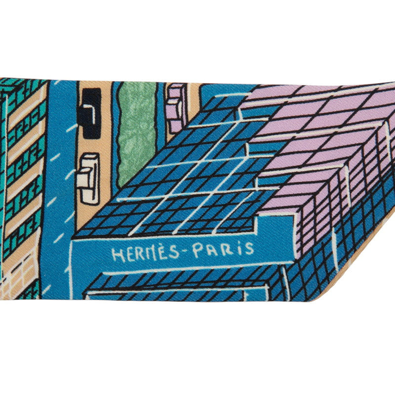 エルメス PANTIN CITY シルク スカーフ