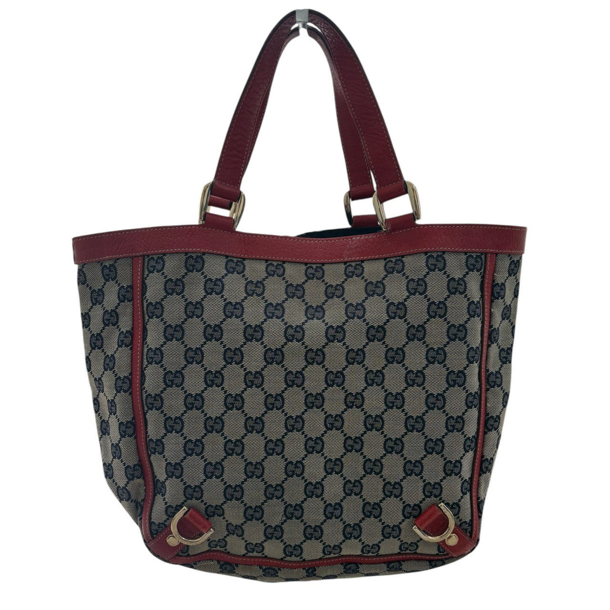 グッチ アビー GGキャンバス レザートートバッグ