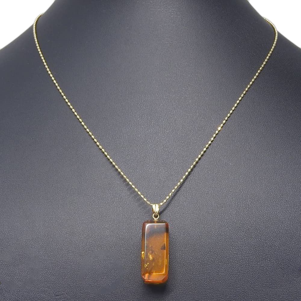 アンバー Au750 ネックレス