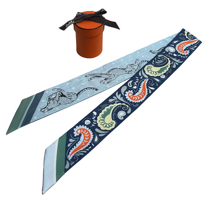 エルメス GUEPARDS BANDANA シルクスカーフ