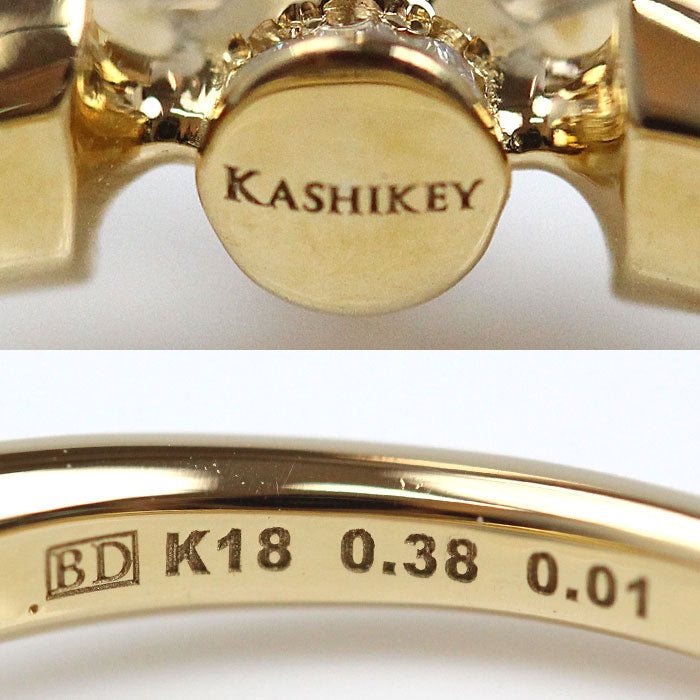 Kashikey KSB030RYG Au750 ダイヤモンド リング