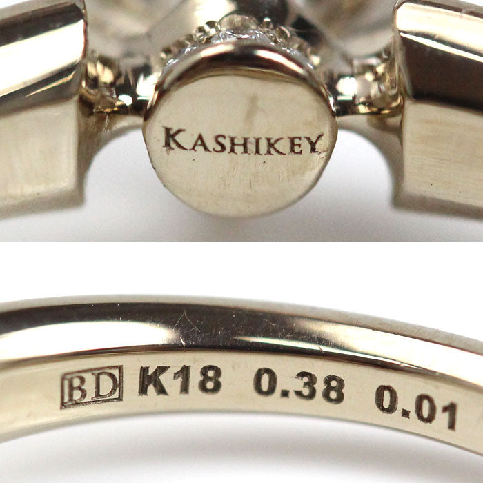 Kashikey ソリティア K18BG ダイヤモンド リング