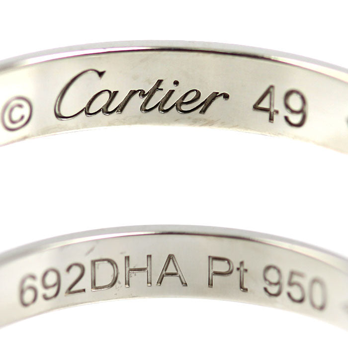 カルティエ 1895ウェディング Pt950 ダイヤモンドリング 9号