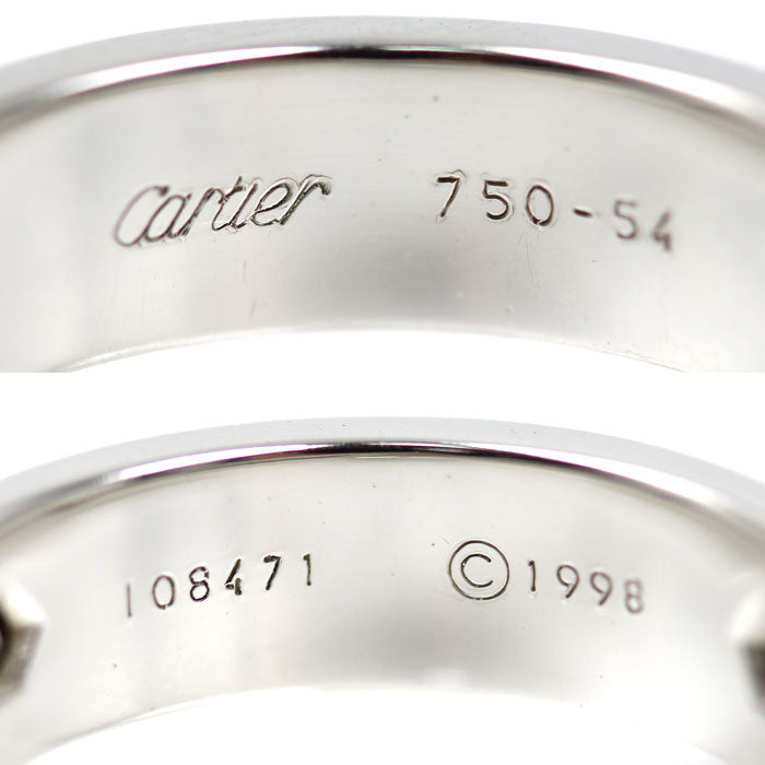 カルティエ ラブ Au750ホワイトゴールド ダイヤモンド リング 14号