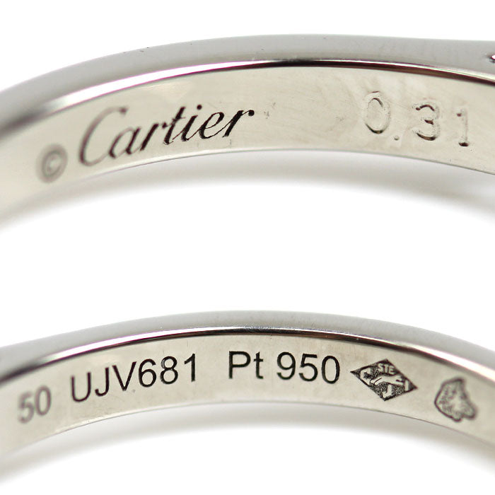 カルティエ ソリテール1895 Pt950 ダイヤモンドリング 50号