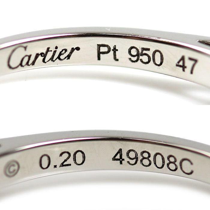 カルティエ ソリテール1895 Pt950 プラチナ ダイヤモンドリング 7号