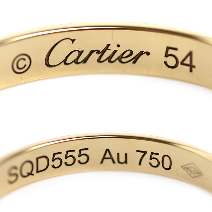 カルティエ 1895 ウェディング Au750 ダイヤモンドリング 14号