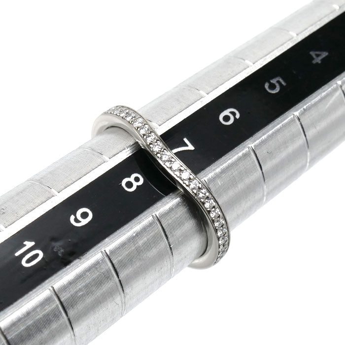 カルティエ バレリーナ カーブ Pt950プラチナ ダイヤモンド リング 7号