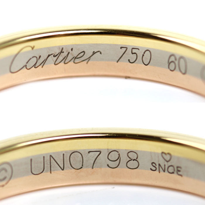 カルティエ ヴァンドーム ルイ スリーカラー Au750 リング 60号