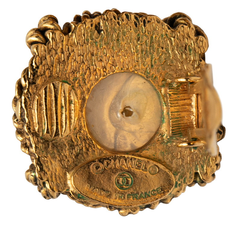 シャネル スクエア フェイク パール イヤリング