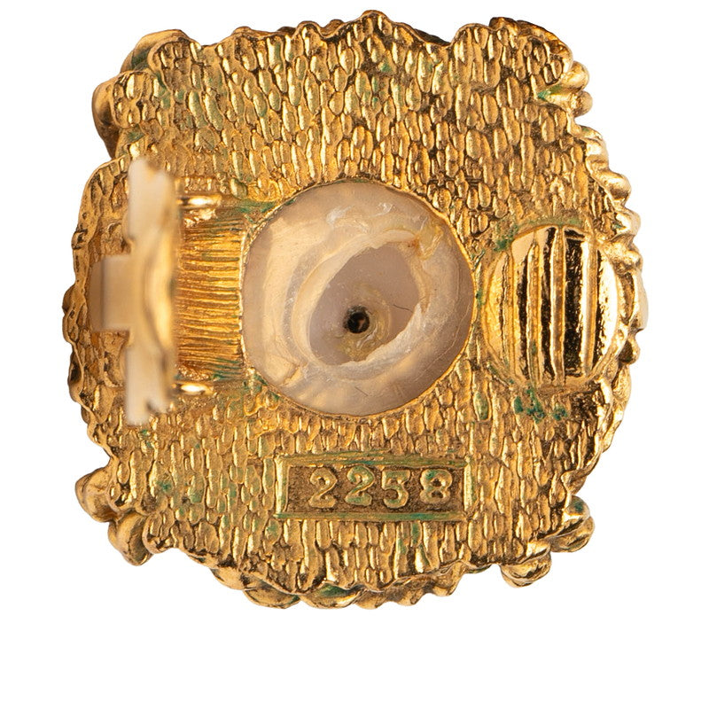 シャネル スクエア フェイク パール イヤリング